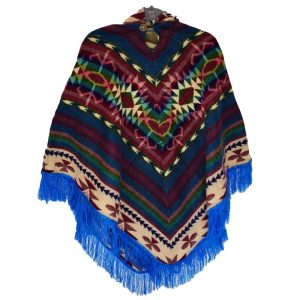 Poncho (Bright Blue Trim)