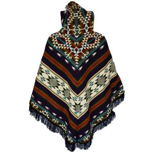 Poncho (Dark Blue Trim)